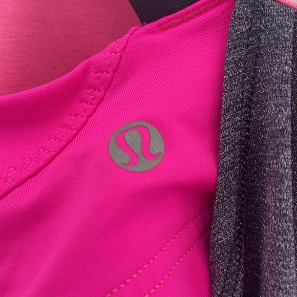 Lululemon Run: Back On Track Tank Black Swan / Raspberry Glo Light Size 4 - Picture 7 of 8